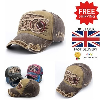 Snapback Mütze - Fashion Hai Stickerei Baseball Cap - Casual Cotton Cap