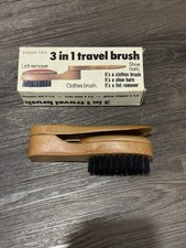 Vintage 3 in 1 Travel Accessory - Lint Remover, Shoe Horn  Clothes Brush 70s