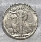 1935 D WALKING LIBERTY HALF DOLLAR AU+