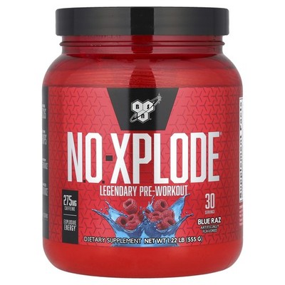 N.O.-XPLODE , Legendary Pre-Workout, Blue Raz, 1.22 lbs (555 g)
