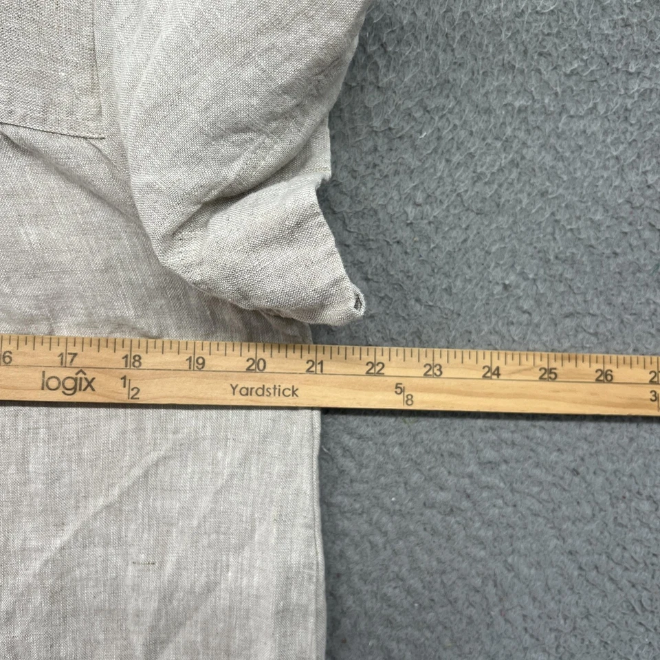 Madewell Dress Womens Medium Linen Collared Short Sleeve V Neck Casual Boho - Image 3 of 4