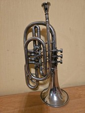 Sowjetische Trompete Kornett UdSSR Musik Blasinstrument Horn Mundstück Vintage