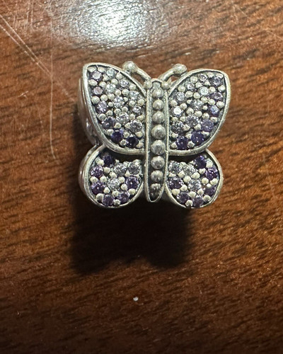 Authentic Pandora Sparkling Butterfly Cubic Zirconia 791257ACZ Charm Retired