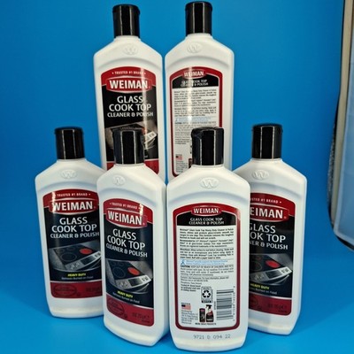 6 New Weiman Glass Cook Top Cleaner & Polish (Heavy Duty) (each) 10oz./283g..