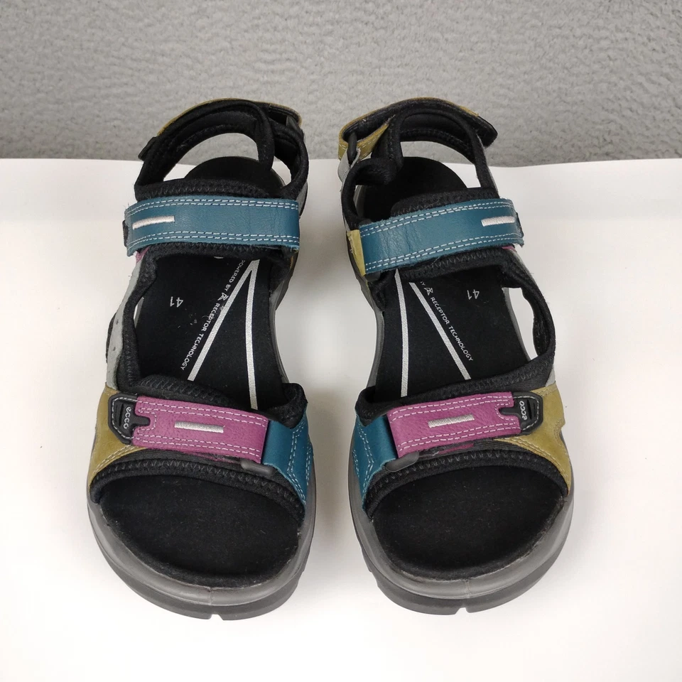 Sandalias todoterreno ECCO para mujer EU 41 US 10 multicolor cuero nobuck receptor tecnología Foto 2 de 4
