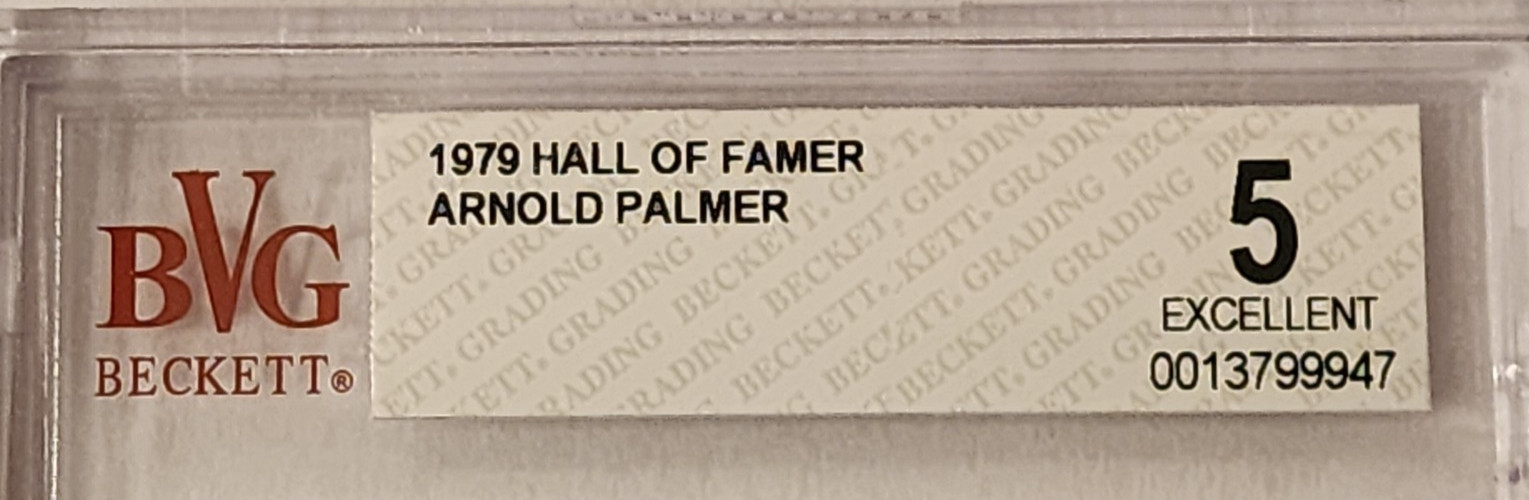 1979 Hall of Famer Arnold Palmer    BGS 5   Excellent   Rare and Beautiful Card view 6