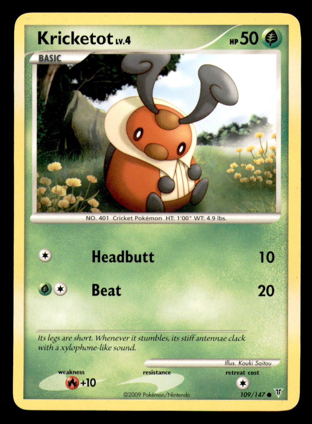Kricketot 109/147 Common Supreme Victors Pokemon Lightly Played