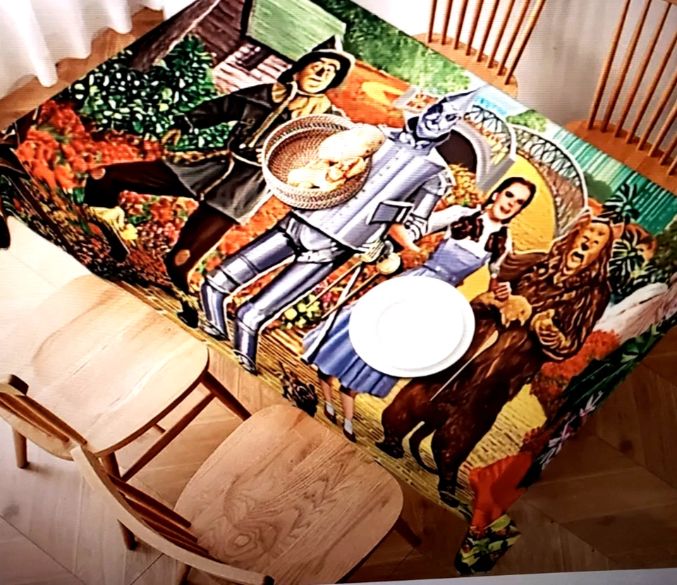 Wizard of Oz Tablecloth Follow the Yellow Brick Road 35" x 55" Polyester Fabric - Image 4 of 4