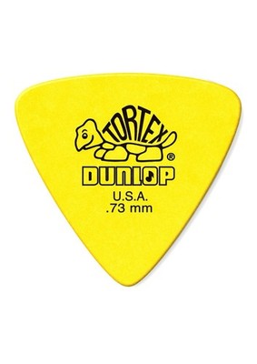 Guitar Picks Tortex Triangle .73MM Yellow 72 Pack Jim Dunlop 431R.73