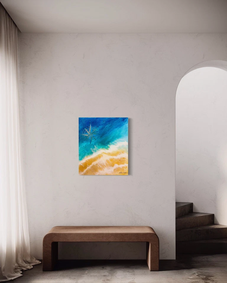 Nuevo lienzo grande original contemporáneo moderno abstracto bellas artes firmado Foto 4 de 4