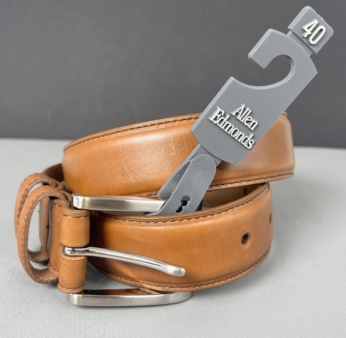 Basic Color Backgrond NWT ALLEN EDMONDS WIDE BASIC LEATHER BELT 39590 Mens Size 40 Color ...