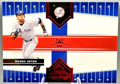 2005 Donruss Champions Derek Jeter #18 Red Impressions /250