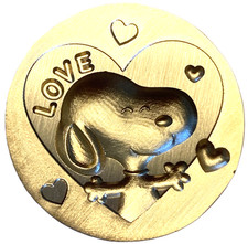Dog Snoopy 3D LOVE wax seal stamp head, 1" diameter, for Animal Lovers!