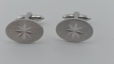 Kuzzoi Maritime Look Cufflinks Silver Tone Vintage