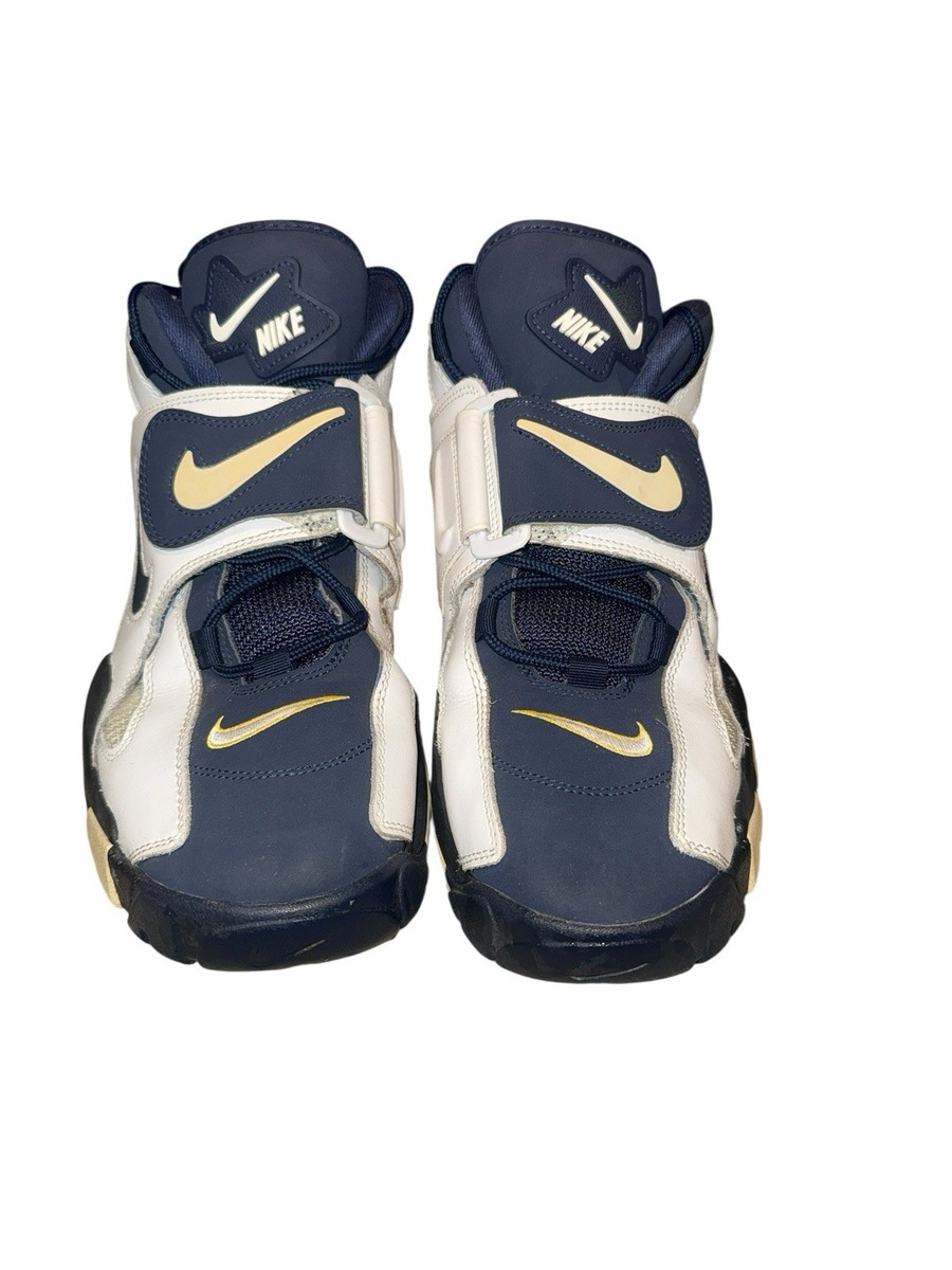 Nike Air Barrage Mid White Midnight Navy Black Yellow AT7847-101