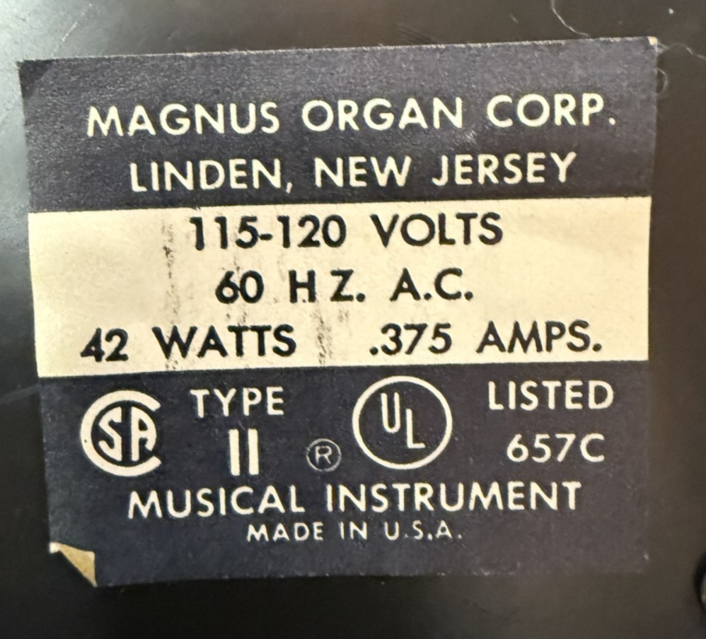 70s Vintage Magnus Electric Chord Organ | eBay