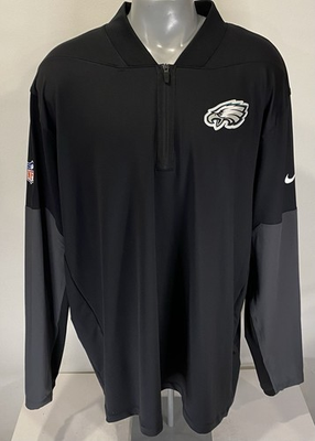 #ad Philadelphia Eagles Nike 4XL Feel the Pressure 1 4 Zip Sideline Shirt Jacket Men $35.99
