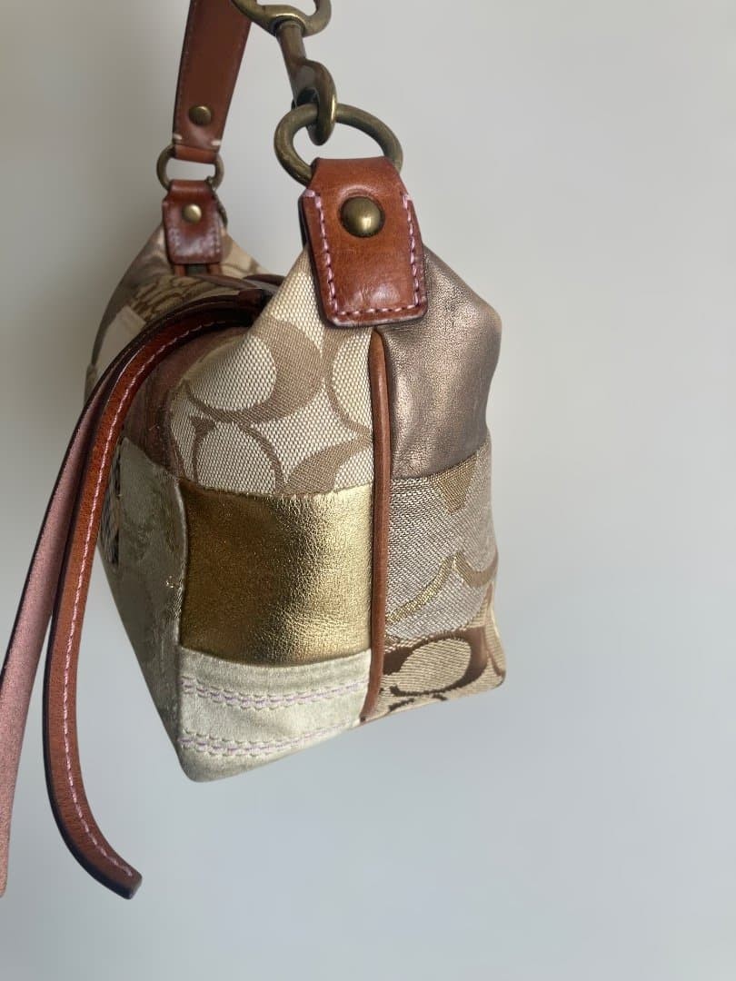 COACH Patchwork Mini Shoulder Bag Y2K Vintage Lea… - image 10