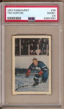 1952-53 PARKHURST TIM HORTON RC #58 PSA 2.5!! GREAT CENTERING