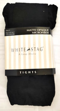 Woman's Matte Opaque Microfiber Black Tights Size 3