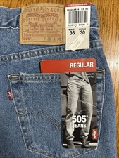 NWT Vintage Levis 505 Jeans Made in USA 2007 Deadstock 36x30 Regular Straight