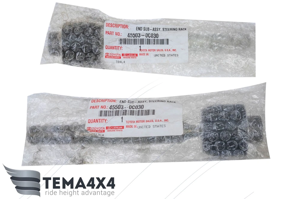 2x Extremo de varilla de amarre interior genuino OEM para Toyota Sequoia Tundra 45503-0C030 Foto 3 de 3