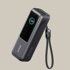 Anker 165W 25000mAH 3x USB-C Charging Power Bank Built-In Retractable Cables