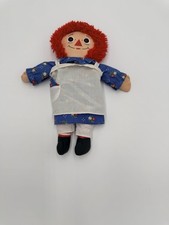 Vintage Raggedy Ann Doll 12" Button Eyes I Love You Heart 1960s Unbranded