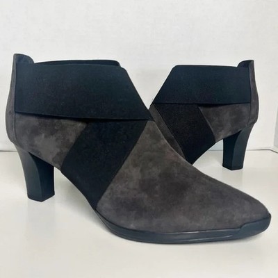PETER KAISER Women's Size PK 8 / US 10.5 Gray Suede Pointed Toe Heeled Bootie