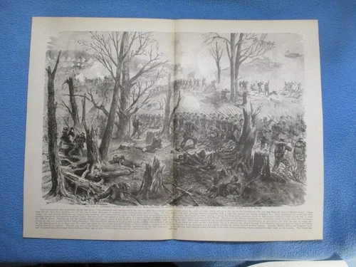 1885 Civil War Print - Battle of Missionary Ridge, Chattanooga, Tennessee