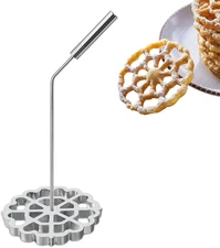 Bunuelos Mold with Handle,Rosette Timbale Iron Set Aluminum Waffle Molds with Ha