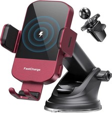 15W Wireless Car Charger - Smart Fast Charging, Enhanced Suction Power