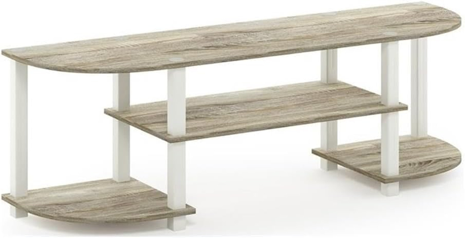 Turn-S-Tube Wide TV Entertainment Center, Sonoma Oak/White, 47. 25X13. 4X15. 9