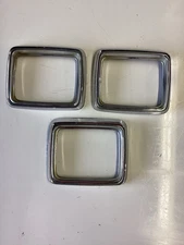 (3) 1964 Dodge Polara Station Wagon Tailight Bezels , 2424224, Original 