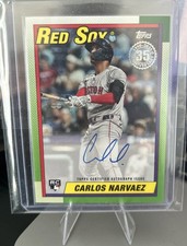 2025 Topps 1990 35th Anniversary Carlos Narváez RC Auto – Red Sox – Rookie Auto