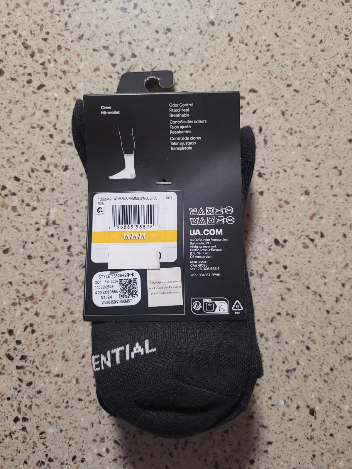 Under Armour 3 Pair Womens 6-10 UA Essential "Protect This House" Crew Socks thumbnail 5