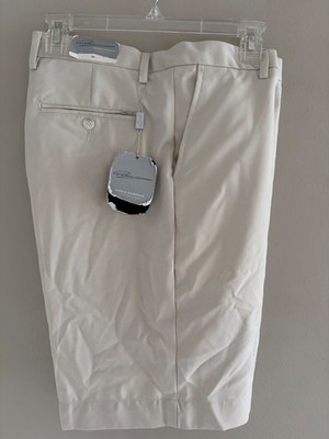 New Greg Norman SIgnature Series White Shark Performance Short, Natural 34