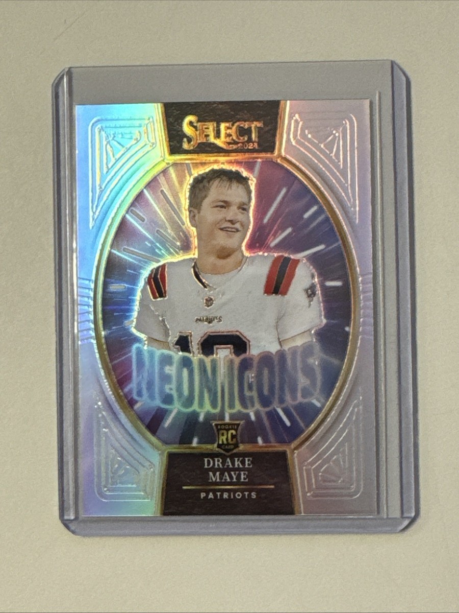 2024 Panini Select Football Drake Maye Neon Icons Silver | eBay