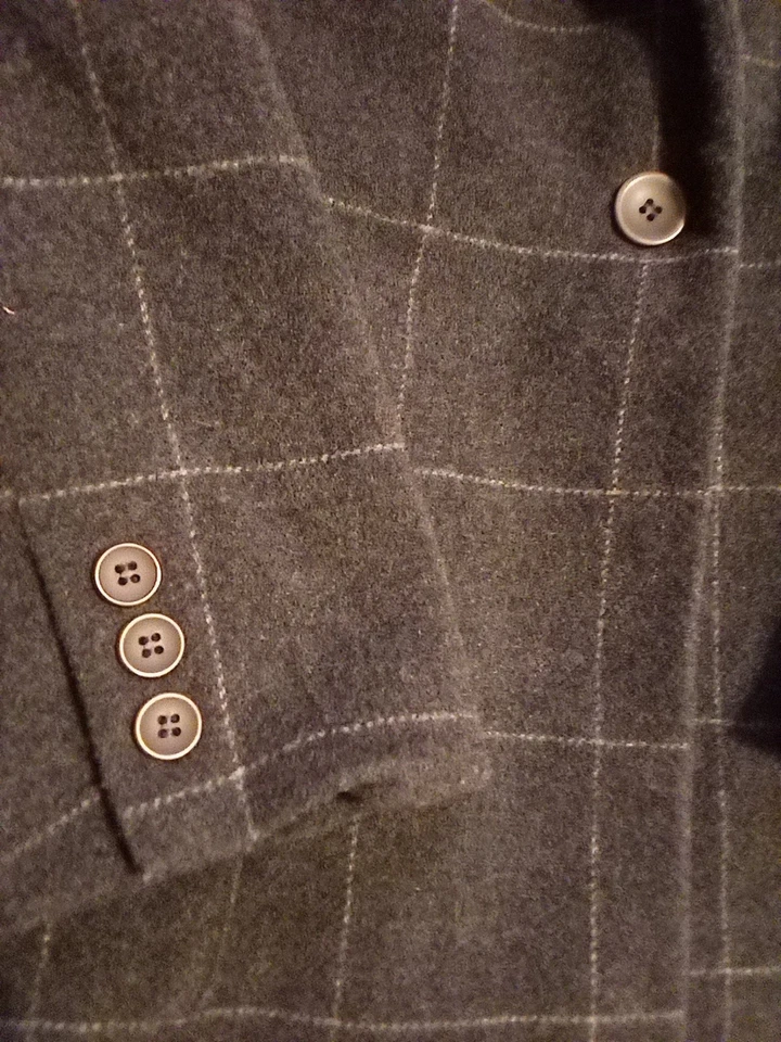 NY & CO Vintage Wool Blazer Shoulder Pads Large Front Pockets Single Button... - Image 3 of 3