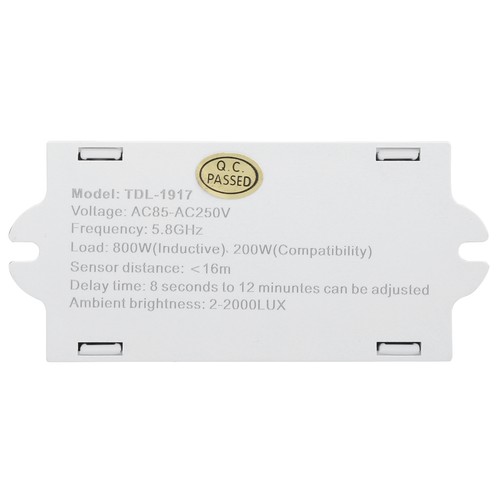 Microwave Switch Sensor LED Automatically Identify TDL‑1917 5.8GHz 0.07W - Picture 8 of 21
