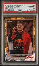 2022 TOPPS CHROME FORMULA 1 SAPPHIRE EDITION SSP-GOLD MAX VERSTAPPEN /50 PSA 10
