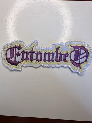 ENTOMBED, BAND PURPLE LOGO, 4X2 INCHES, WOVEN PATCH