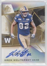 2021 SP Game Used Edition CFL Auto Gold 87/115 Drew Wolitarsky #A-WO Auto 2pw