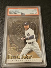 1999 Derek Jeter Pacific Paramount Fielder's Choice Die-Cut PSA 8