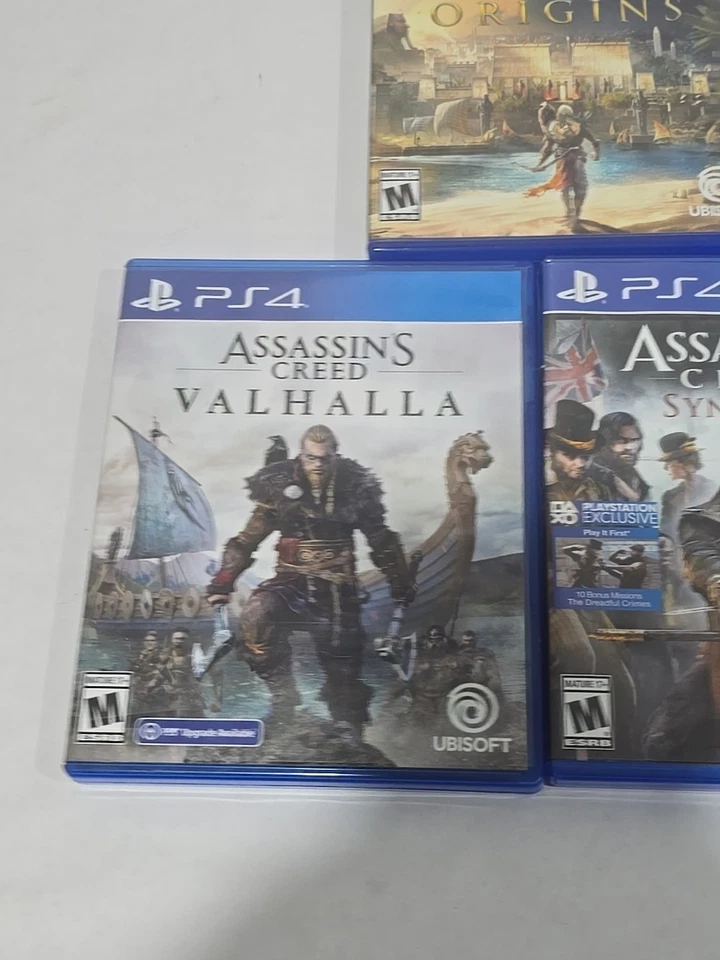 Assassin’s Creed PS4 Game Lot (3) - Valhalla, Syndicate, Origins - Image 3 of 4