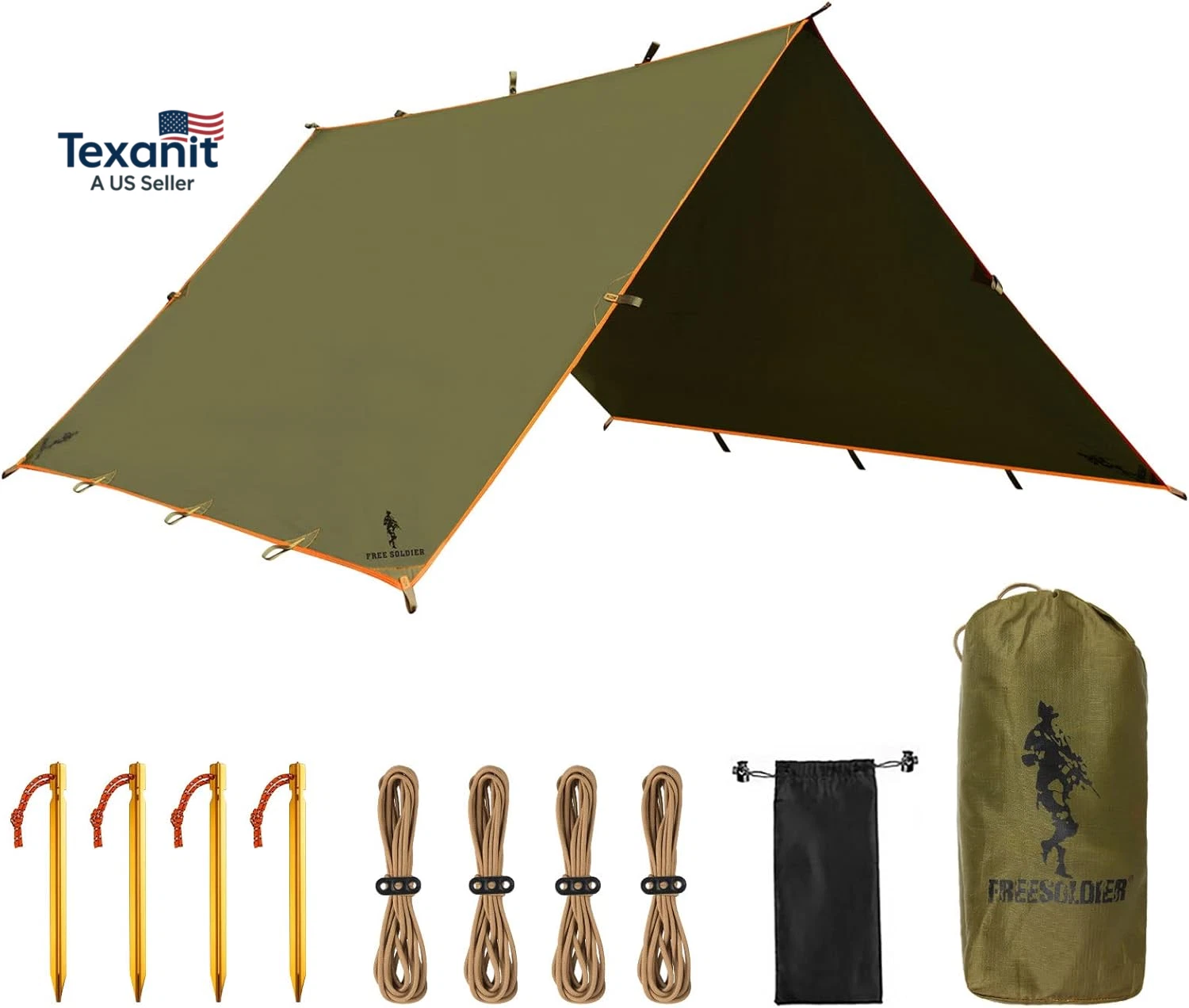 Waterproof Portable Tarp Multifunctional Outdoor Camping Traveling Awning Backpa