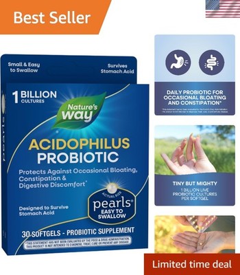 Pearls Acidophilus Probiotic: 30 Softgels to Support Immune & Digestive Health