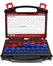 52Pcs Thread Checker, 27 SAE & 25 Metric Nut and Bolt Thread Checker, Thread Gau