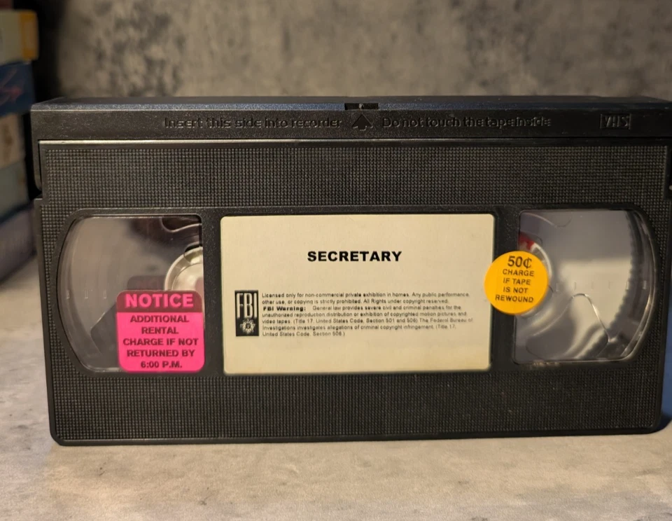 Secretary 2002 VHS James Spader Maggie Gyllenhaal Rare HTF - TESTED! - Image 3 of 3