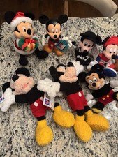 Lot Of 7 Vintage Mickey Mouse Plush Toys, New With Tags